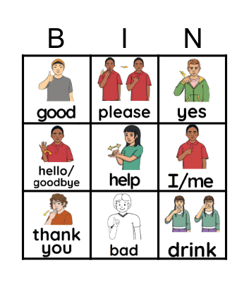 Basic Signs Bingo Card