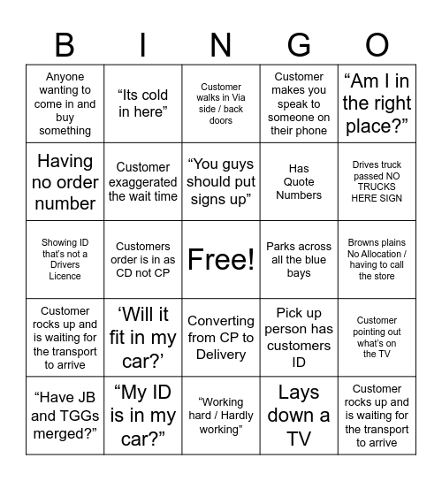 HDC Bingo Card