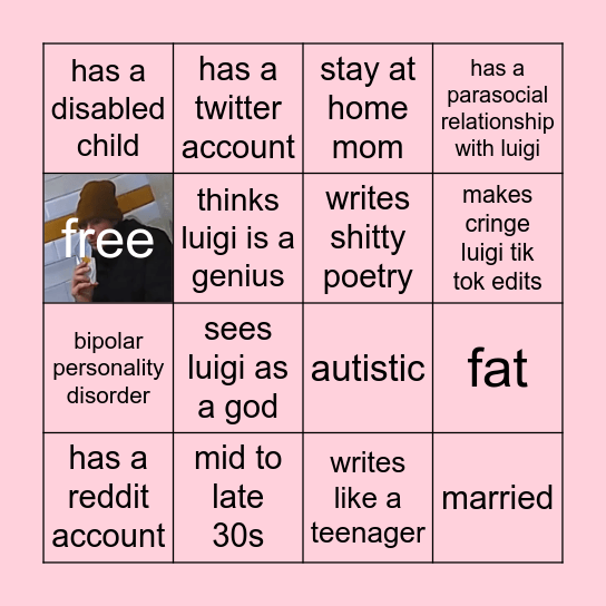 luigi bingo: letter edition Bingo Card