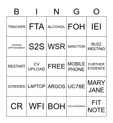 FUN FRIDAY! Bingo Card