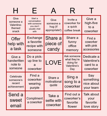 OFFICE LOVE BINGO Card