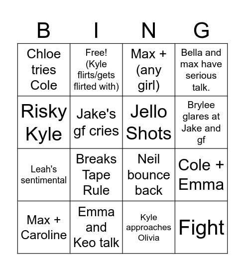 Formal 2025 BINGO! Bingo Card