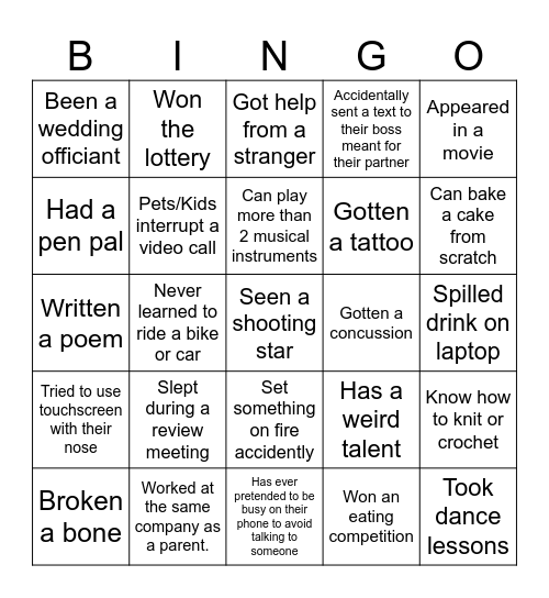 BINGO PART 2 Bingo Card