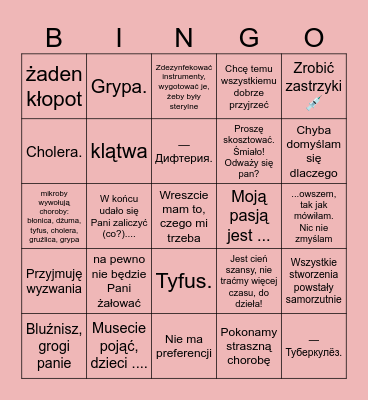 Pasteur i mikroorganizmy Bingo Card