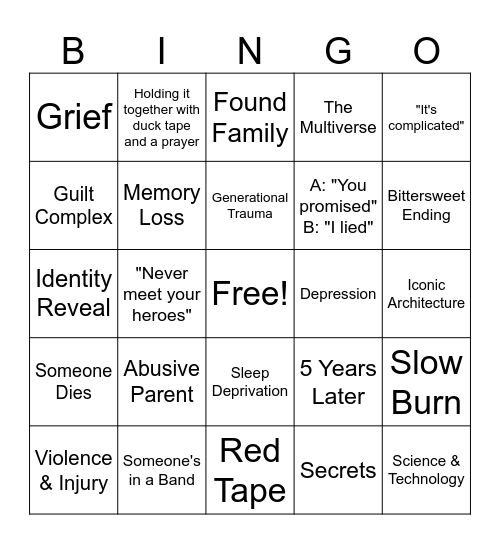 SMH Bingo Card