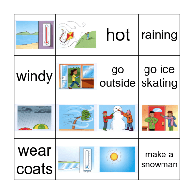 Weather Bingo Card