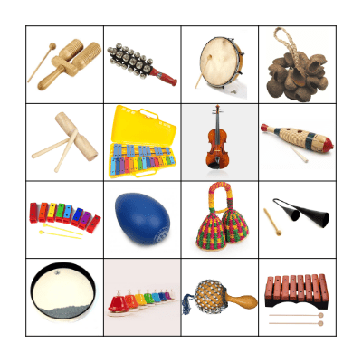 Instrument Bingo Card