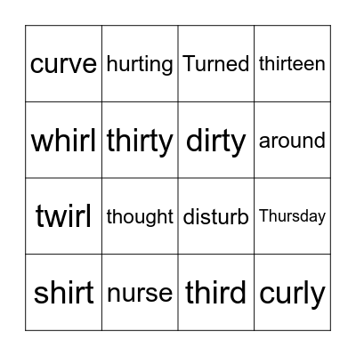 ir ur Bingo Card