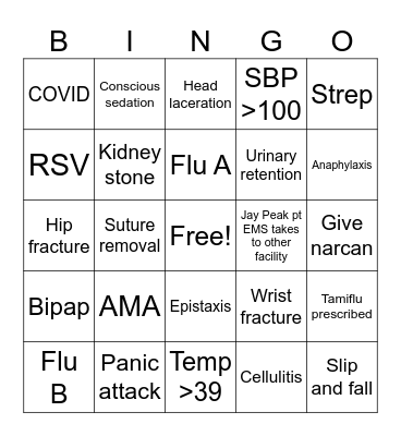 February Bingo Card