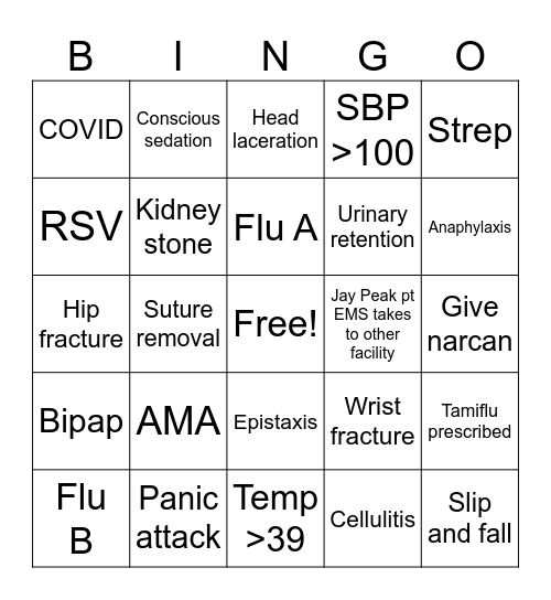 February Bingo Card