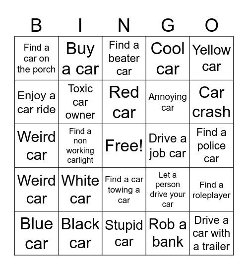 Greenville Bingo Card