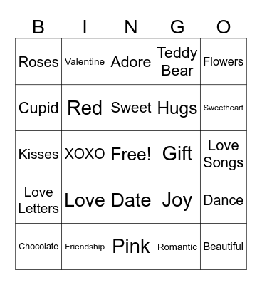 LOVE BINGO Card