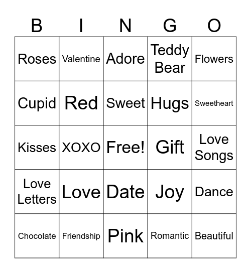 LOVE BINGO Card