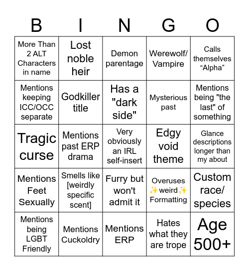 TRP BINGO Card