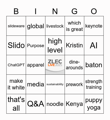 ZLEC Live! Bingo Card