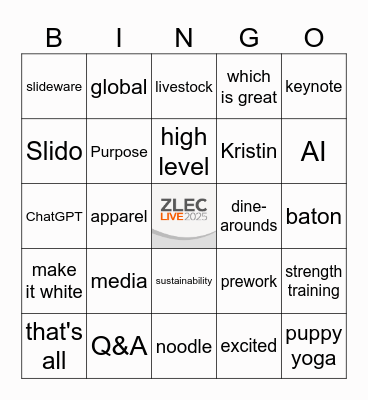 ZLEC Live! Bingo Card