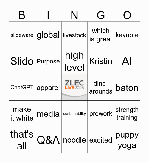ZLEC Live! Bingo Card