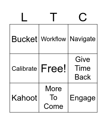 LTC BINGO Card