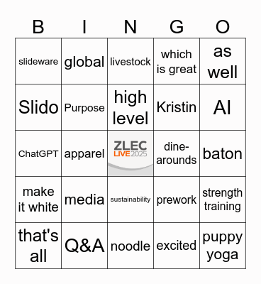 ZLEC Live! Bingo Card