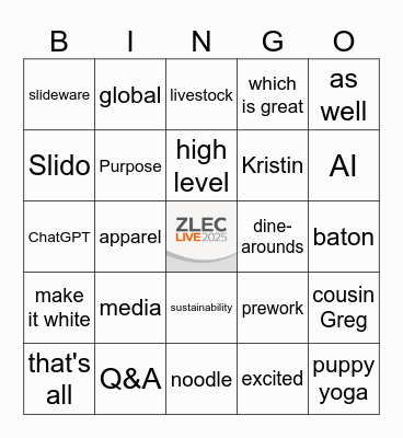 ZLEC Live! Bingo Card