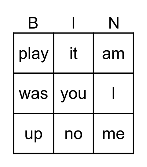 Unit 1 Week 1&2 Bingo Card