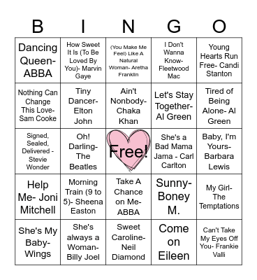 Valentine's Day Bingo! Bingo Card
