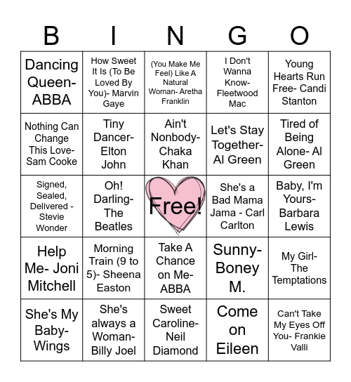 Valentine's Day Bingo! Bingo Card