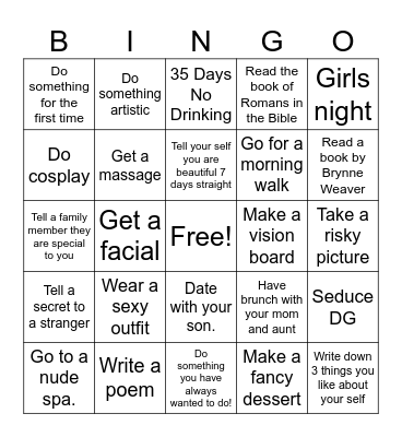 Christina Bingo Card
