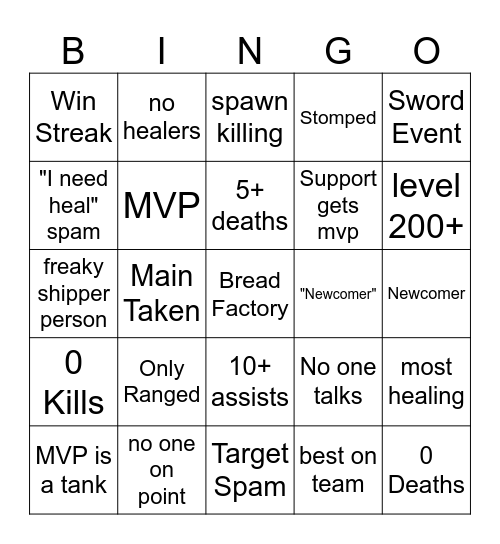 ph.. Bingo Card