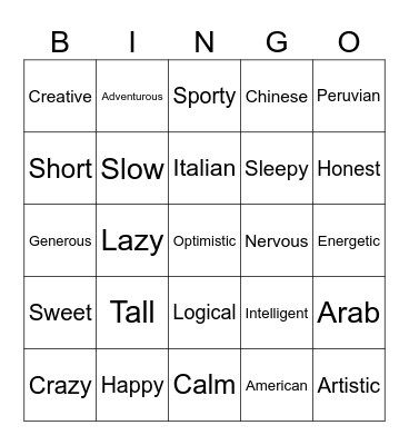 Are you...? Bingo Card