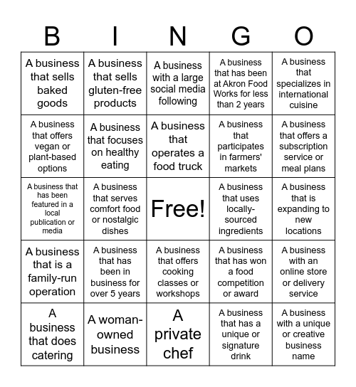 Meet the Maker Mixer 2025 Bingo Card