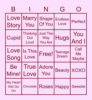 Valentine's Day Bingo! Bingo Card