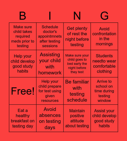 GMAS Bingo Card