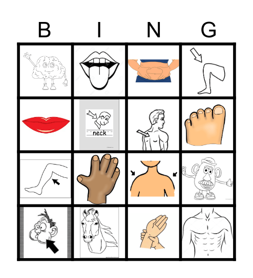 BODY Bingo Card