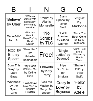 Girl Power Bingo! Bingo Card