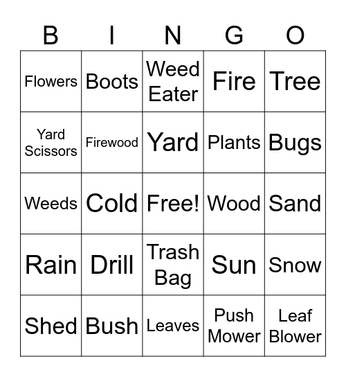 Abel's Tools Bingo Card