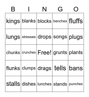 Wilson Just Words Unit 4 Days 1-5 Bingo Card