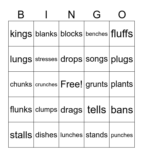 Wilson Just Words Unit 4 Days 1-5 Bingo Card
