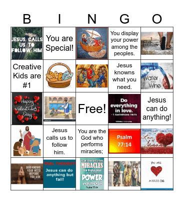 MIRACULOUS Bingo Card