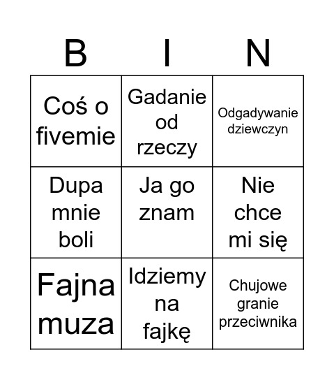 Maks bingi Bingo Card