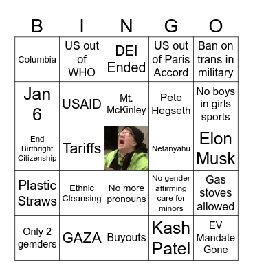 DNC Bingo Card