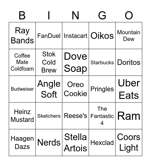 Super Bowl 2025 Bingo Card