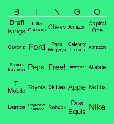 Super Bowl LIX (59) Bingo Card