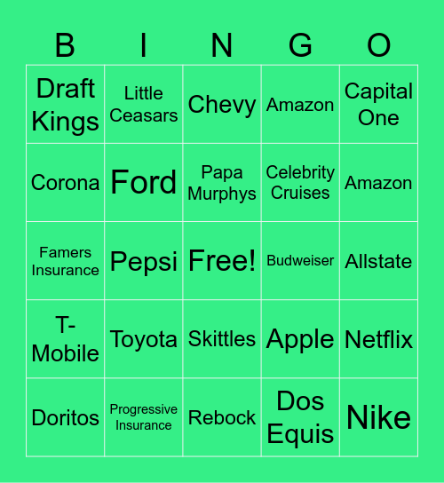Super Bowl LIX (59) Bingo Card