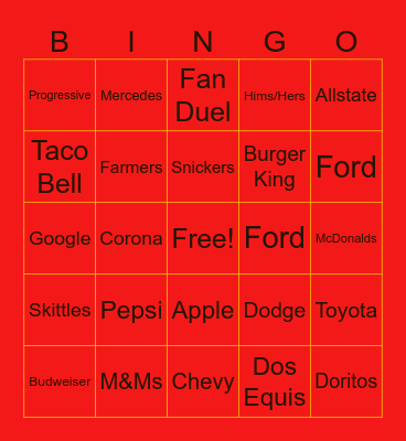 Super Bowl LIX (59) Bingo Card