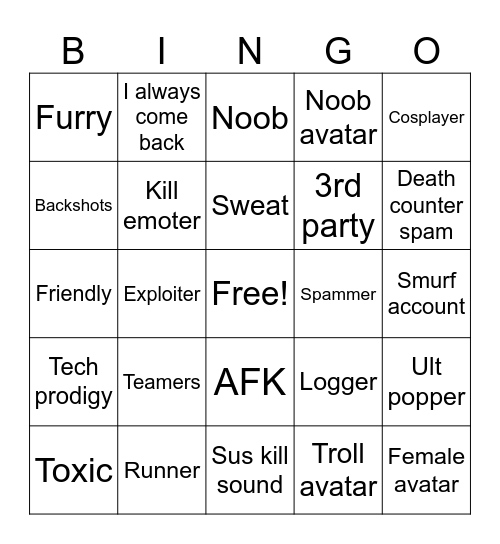 TSBingo Card