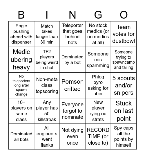 FJorb's 1KU Bingo Card Bingo Card