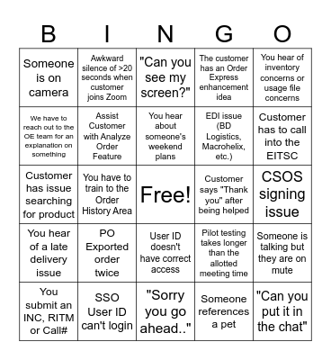 Wave 2 TRG Bingo Card