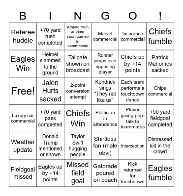 SERRA HOUSE 2025 SUPER SCUPER RUPER DUPER BOWL Bingo Card