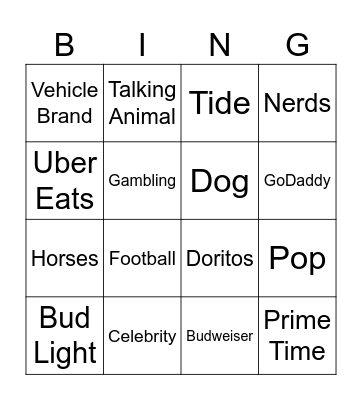 Super Bowl LIX BINGO Card